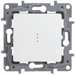 Legrand Etika Бел Выключатель 1-клавишный с подсветкой, 10А, винт. клем. 672203