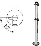 Oxgard Стойка ограждения с 2-мя полупетлями L-образная (2 муфты справа)(ВЗР 1996.09.01)