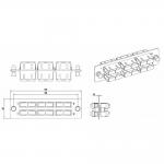 Hyperline FO-FPM-W120H32-6DSC-BL