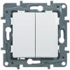  - Legrand Etika Бел Переключатель 2-клавишный, 10А, авт. клем. 672212