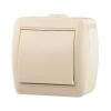  - Выключатель 1-кл. ОП Ната 10А IP20 крем. LEZARD 710-0300-100