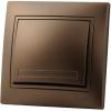  - Выключатель 1-кл. СП Мира 10А IP20 со вставкой свет. корич. перламутр. LEZARD 701-3131-100