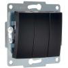  - Механизм выключателя 3-кл. 1п СП Karina 10А IP20 черн. бархат LEZARD 707-4288-109
