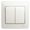  - Выключатель 2-кл. СП Glossa 10А IP20 (сх. 5) 10AX в сборе перламутр. SE GSL000652
