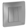  - Выключатель 3-кл. СП Blanca 10А IP20 (сх. 1+1+1) 250В алюм. SE BLNVS100503
