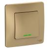 - Выключатель 1-кл. СП Blanca 10А IP20 (сх. 1) 250В с подсветкой титан SE BLNVS010114