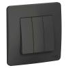  - Выключатель 3-кл. СП Blanca 10А IP20 (сх. 1+1+1) 250В антрацит SE BLNVS100506