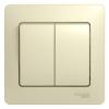  - Выключатель 2-кл. СП Glossa 10А IP20 (сх. 5) 10AX в сборе беж. SE GSL000252