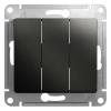  - Выключатель 3-кл. СП Glossa 10А IP20 (сх. 1+1+1) 10AX механизм антрацит SE GSL000731