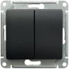  - Переключатель проходной 2-кл. СП Glossa 10А IP20 (сх. 6) 10AX механизм антрацит SE GSL000765