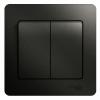  - Выключатель 2-кл. СП Glossa 10А IP20 (сх. 5) 10AX в сборе антрацит SE GSL000752