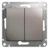 - Переключатель проходной 2-кл. СП Glossa 10А IP20 (сх. 6) 10AX механизм платина SE GSL001265