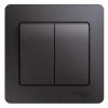  - Выключатель 2-кл. СП Glossa 10А IP20 (сх. 5) 10AX в сборе графит SE GSL001352