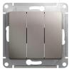  - Выключатель 3-кл. СП Glossa 10А IP20 (сх. 3) 10AX механизм платина SE GSL001231