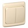  - Выключатель 2-кл. СП Этюд 10А IP20 крем. SE BC10-002K
