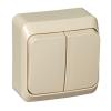  - Выключатель 2-кл. ОП Этюд 10А IP20 крем. SE BA10-002K