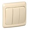  - Выключатель 3-кл. СП Этюд 10А IP20 крем. SE BC10-003K