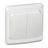  - Выключатель 2-кл. СП Этюд 10А IP20 с подсветкой бел. SE BC10-006B